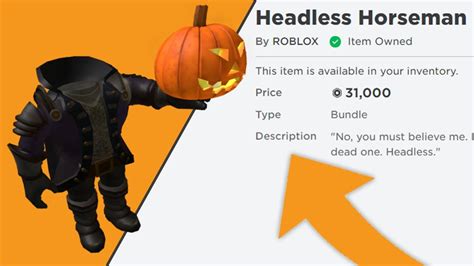 No. . Roblox headless horseman free